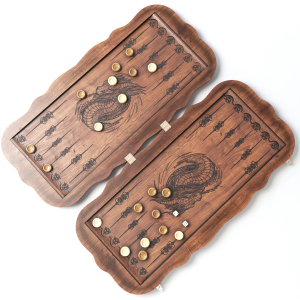 Backgammon from the beech "Dragon", option No. 2
